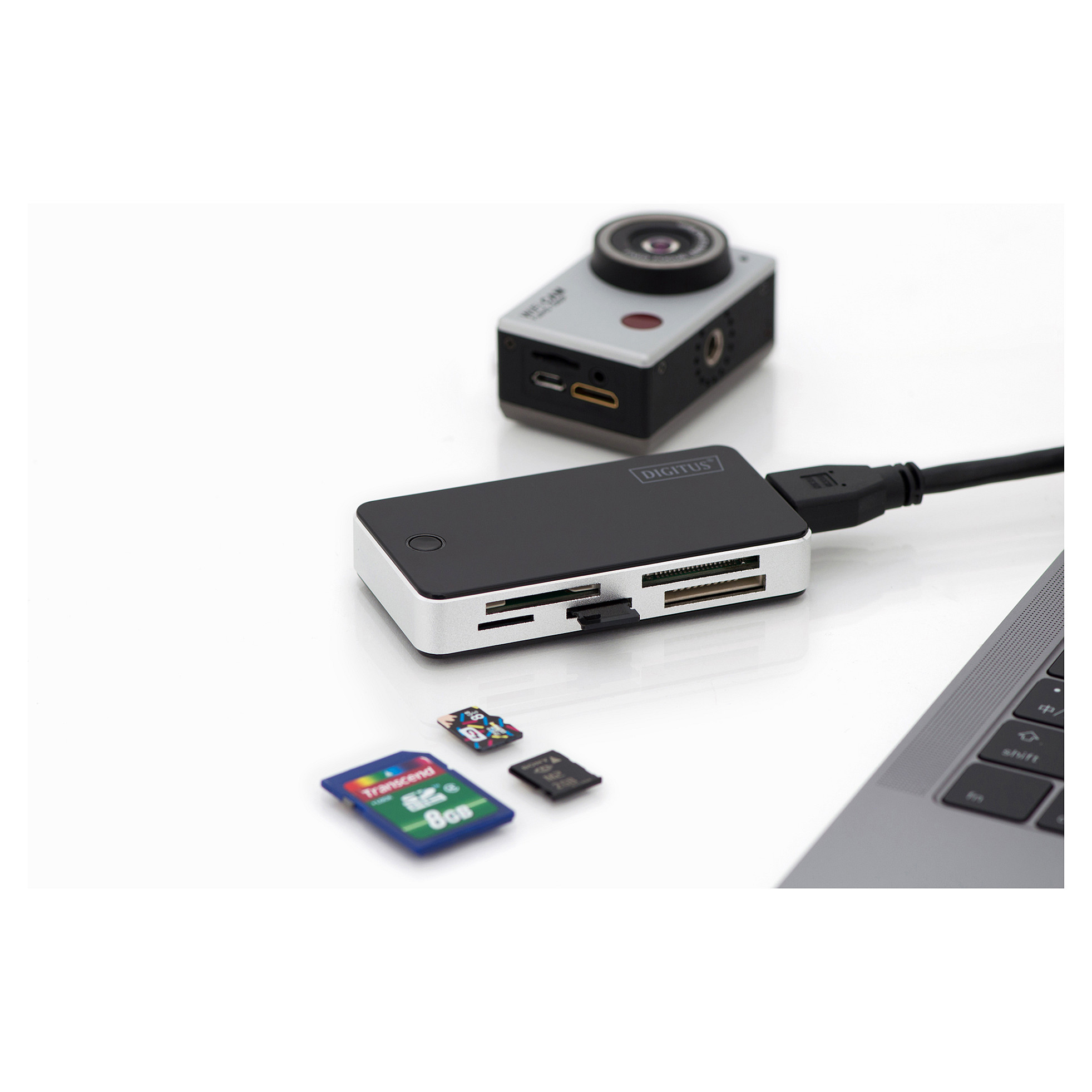 Kabllo USB Lexues kartash DIGITUS USB 3.0 / i jashtëm - Zezë/Argjend - 7