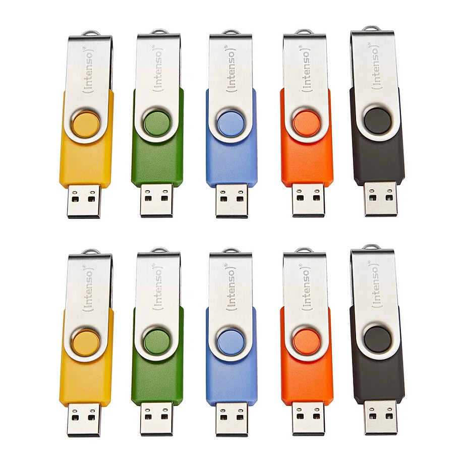 USB Flash Drive Intenso Basic Line Multipack / 10 × 4GB / USB Type-A / USB 2.0 - Mix
