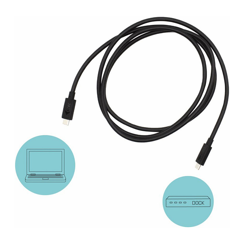 Kabllo USB I-TEC Thunderbolt 3 / USB-C / 1.5m / 40Gbps / PD / 4K & 5K Video - Zezë - 3
