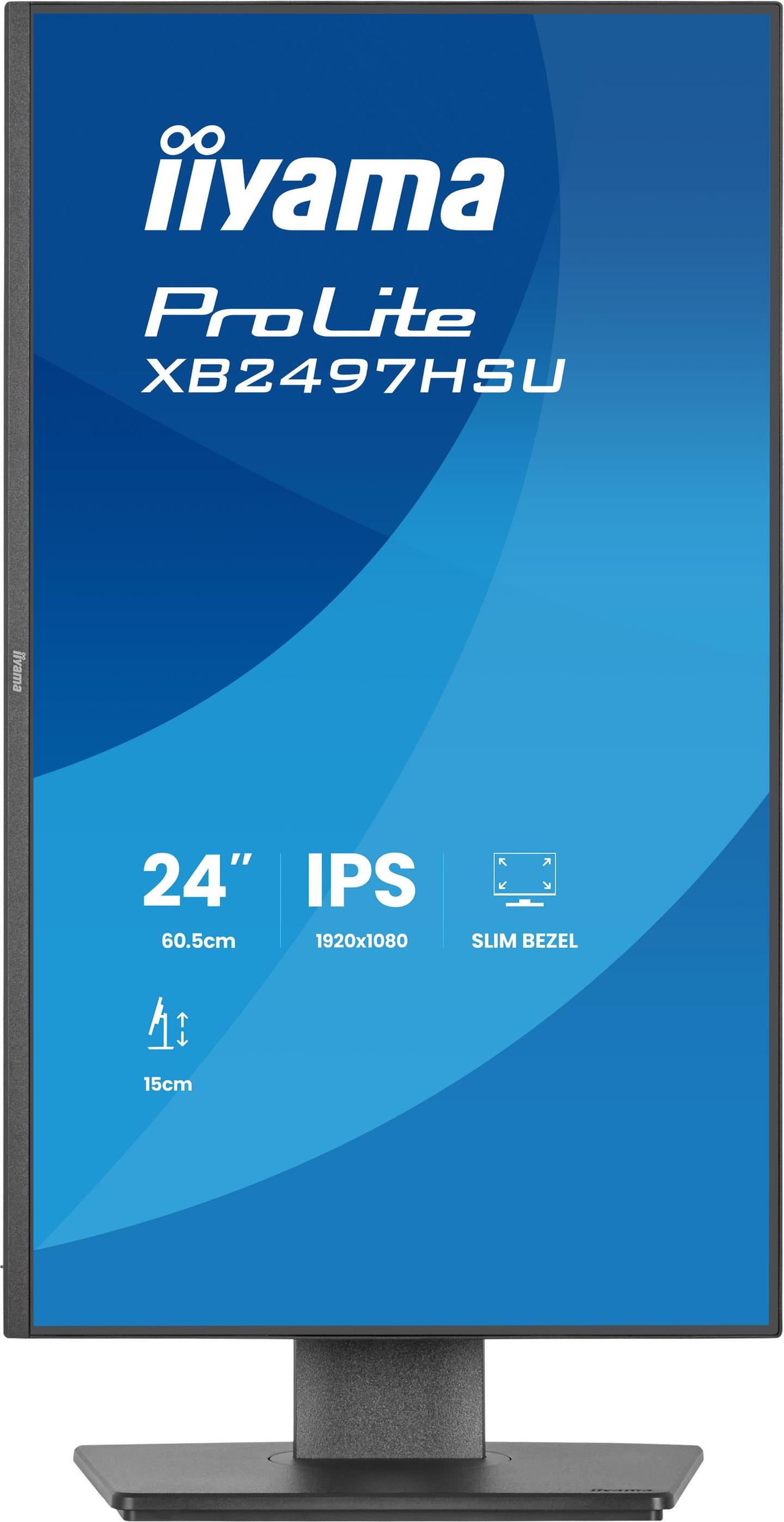 Monitor iiyama ProLite XB2497HSU-B1 / 23.8" / Full HD IPS / 120Hz / 4ms / HDMI+DisplayPort - Zezë - 3