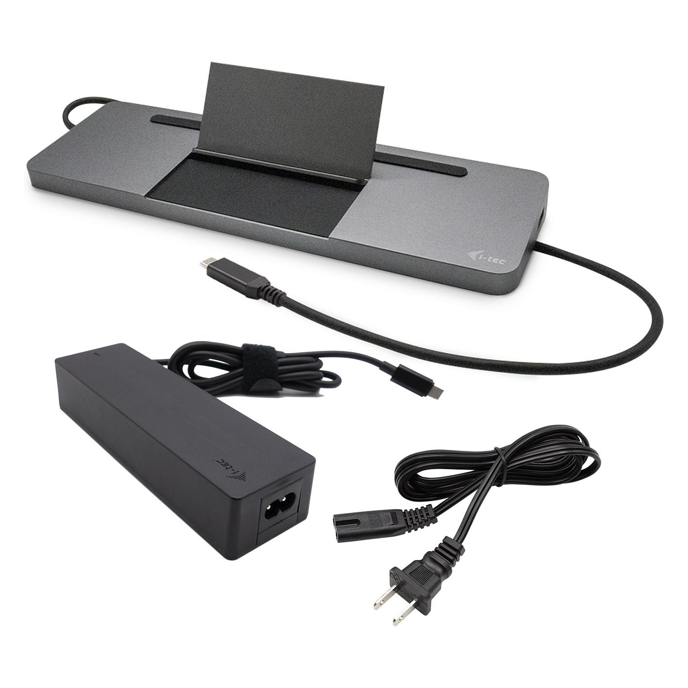 Docking Station i-tec C31FLATPRO100, USB-C, 3x Monitor, PD 85W, HDMI, DisplayPort, VGA, USB, LAN - Hiri