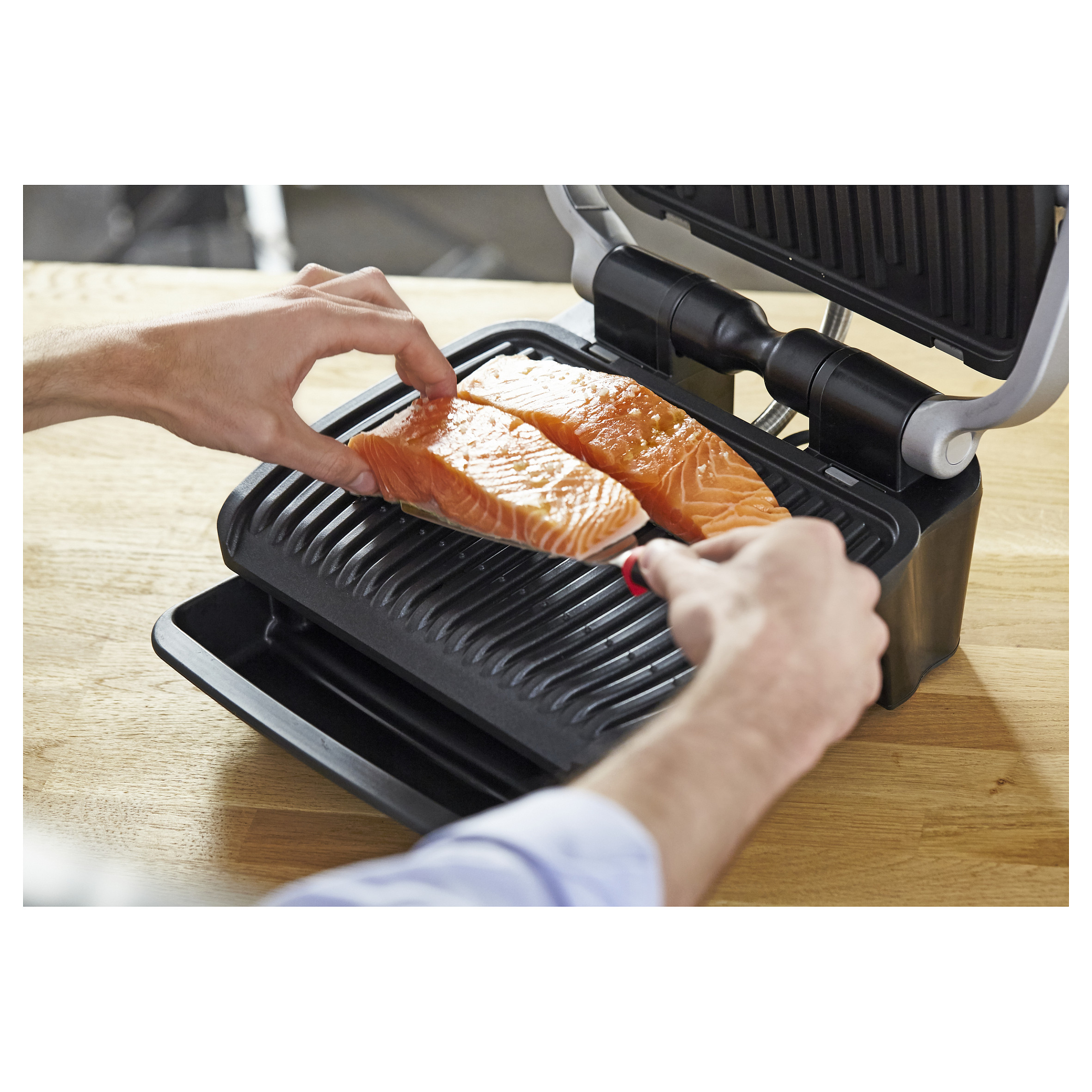 Grill Kontakti Tefal OptiGrill Elite GC750D / 2000W / 12 Programe / 30x20cm / Sear Boost / Touch – Zezë/Argjend - 10