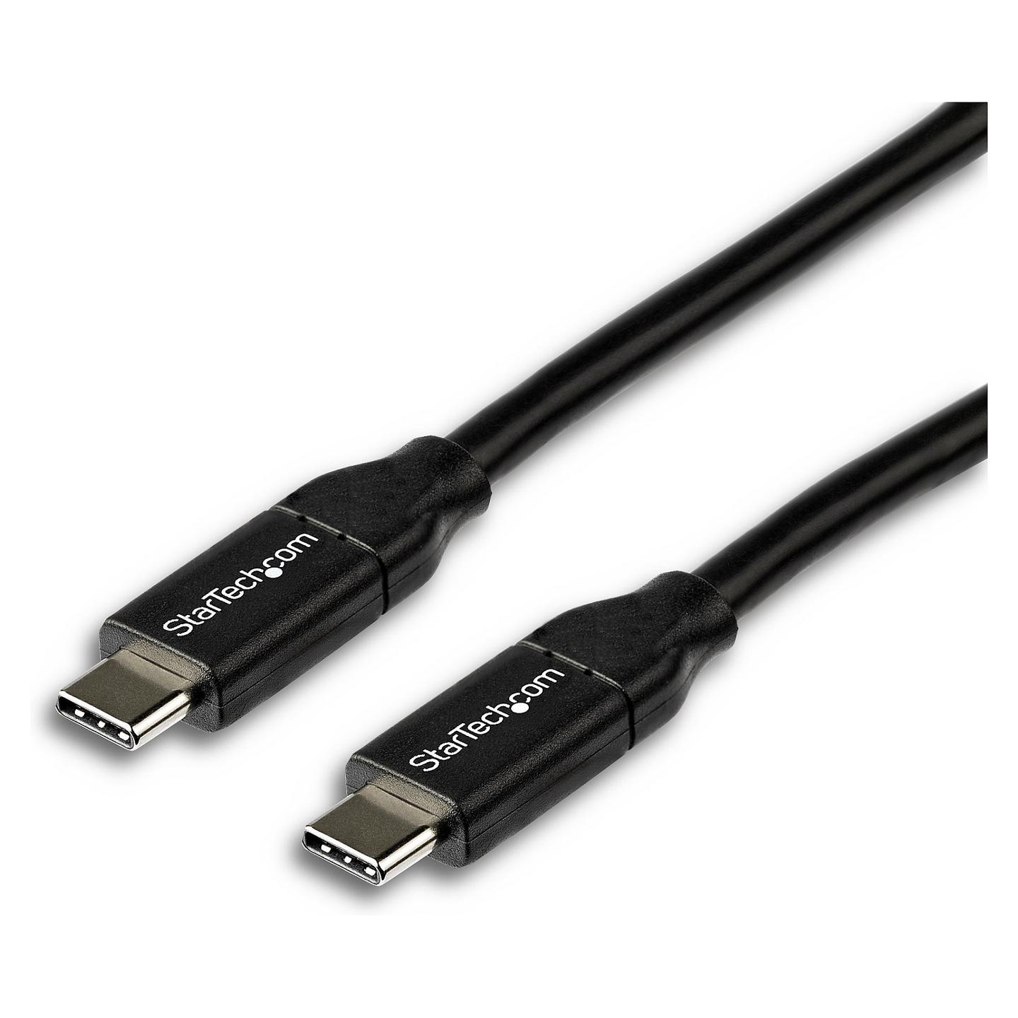 Kabllo USB StarTech.com USB2C5C2M / USB-C në USB-C / 2m / USB 2.0 / 480Mbps / 100W / 5A - Zezë - 1