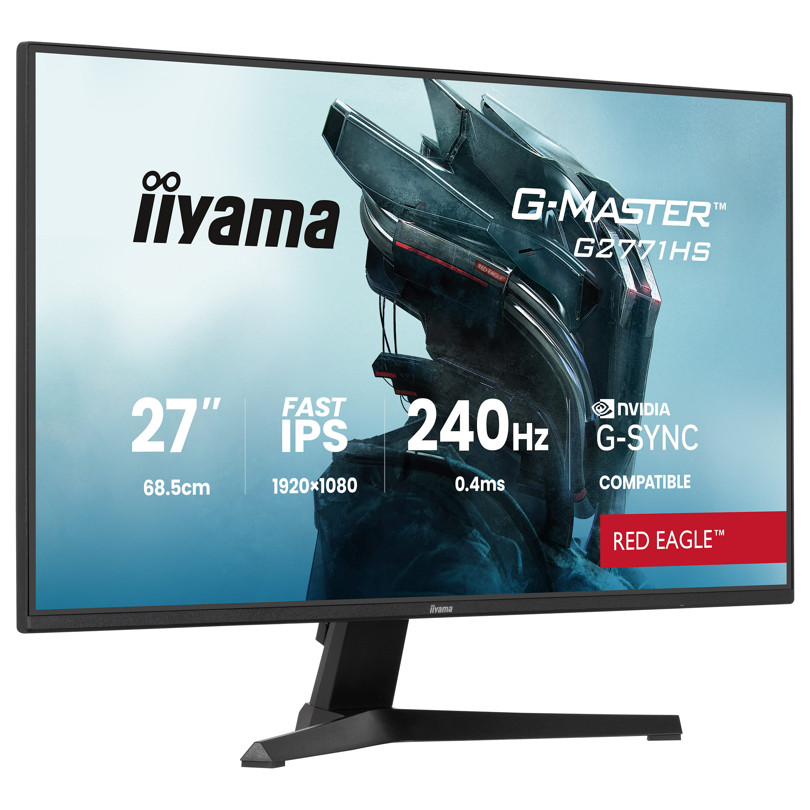 Monitor Gaming iiyama G-Master G2771HS-B1 / 27"/ Full HD Fast IPS / 240 Hz / 0.4 ms / HDMI+DP+HDCP - Zezë - 3