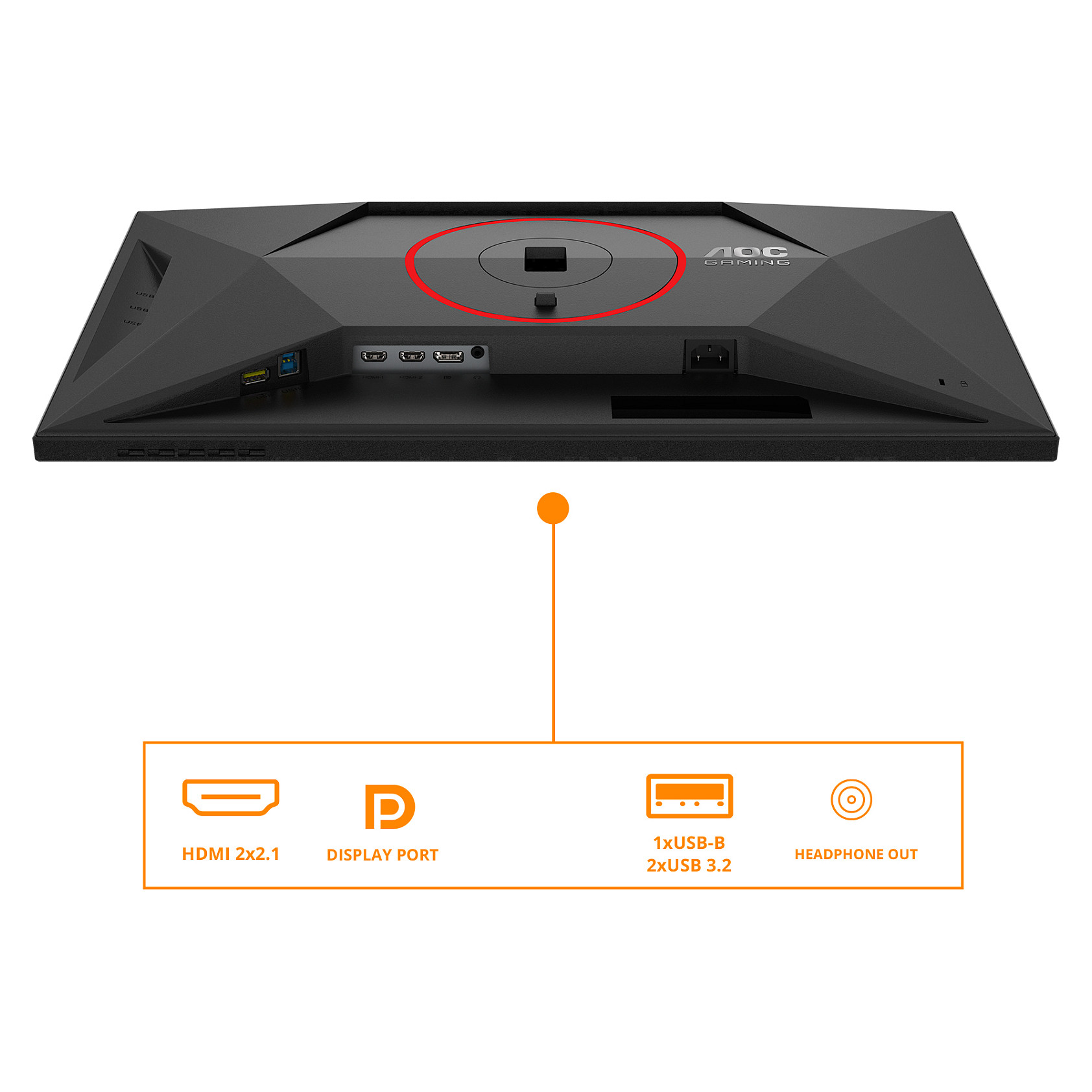 Monitor Gaming AOC U27G4R / 27"/ 4K Ultra HD Fast IPS / W-LED / 320Hz / 1ms / HDMI+DisplayPort - Zezë/Kuqe - 3