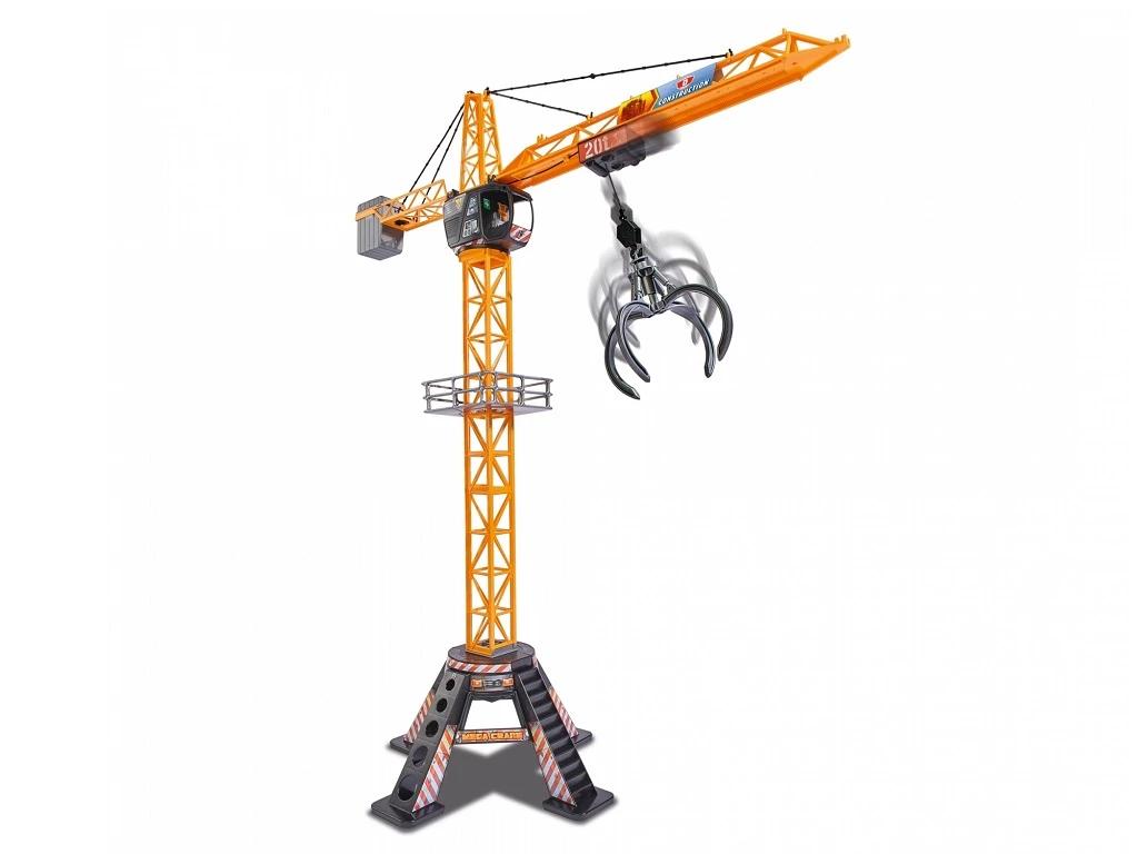 Lodra Dickie Toys Mega Crane / Cable Remote Control / 120 cm / 350° Rotation / Grasping Arm / Loading Platform / 6x AA / 3+ - Portokalli/Zezë - 2