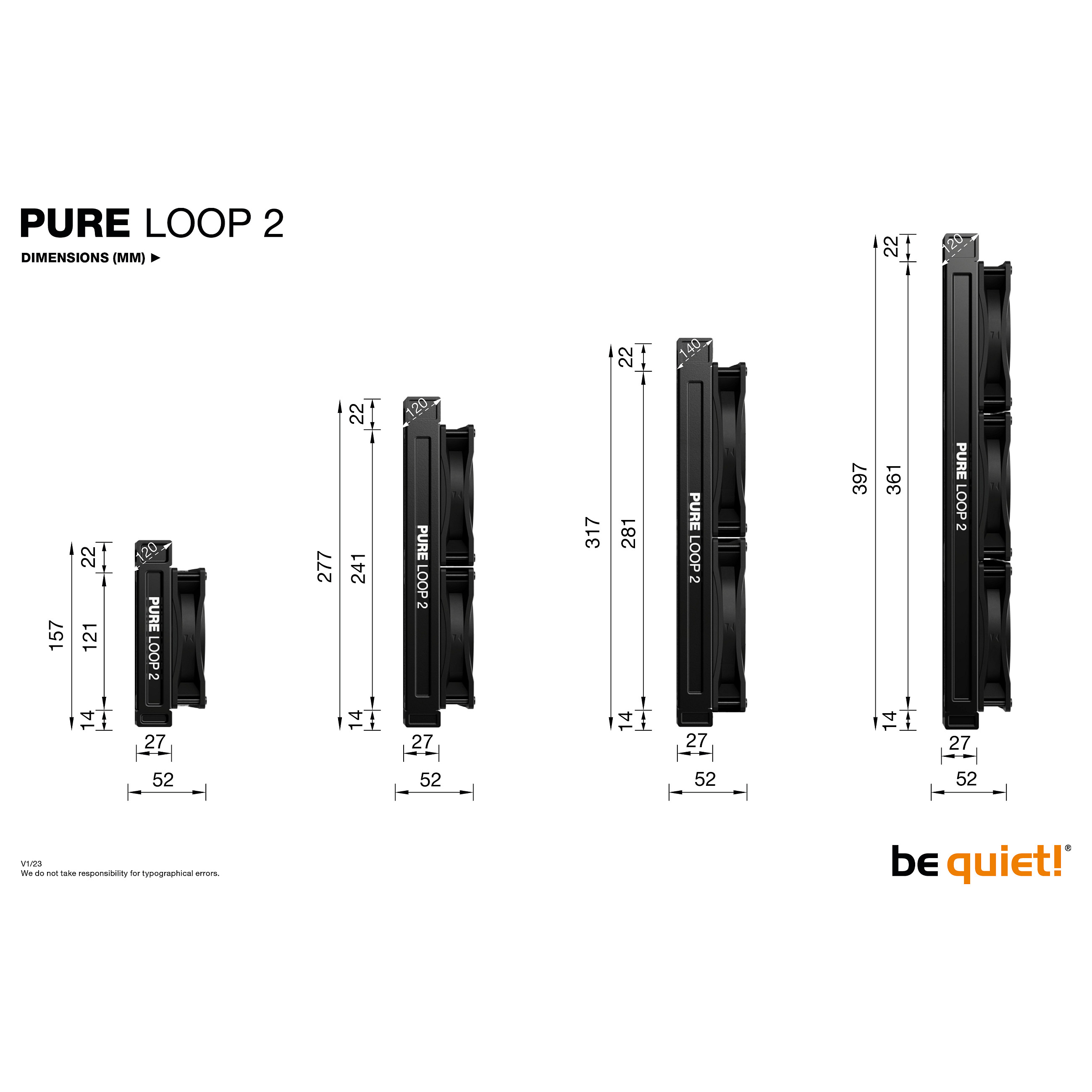 Ftohës për Procesor K Cooler Wasserkühlung be quiet! PURE LOOP 2 280mm - 7