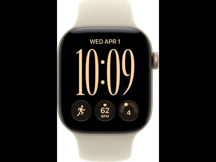 Apple Watch Series 12, 42mm, GPS + Cellular, Light Gold Aluminium, Sand Sport Band - S/M - 2