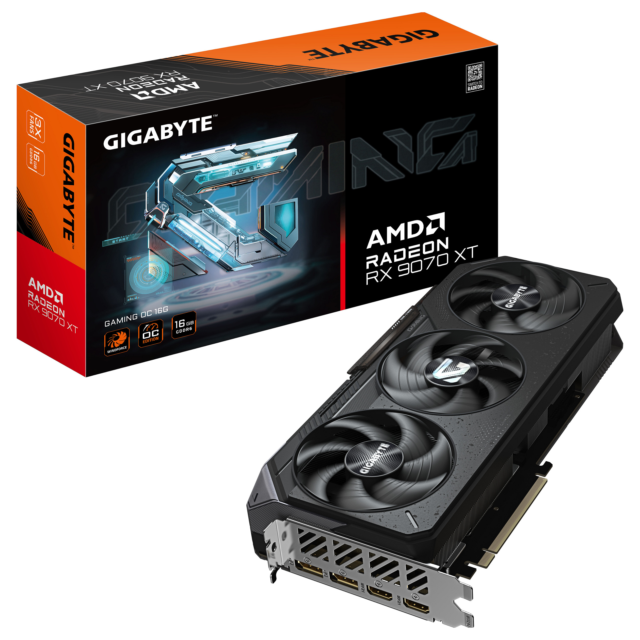 Kartelë Grafike Gigabyte / AMD Radeon / RX 9070 XT 16GB / OC / GDDR6 / 3Fan - 1