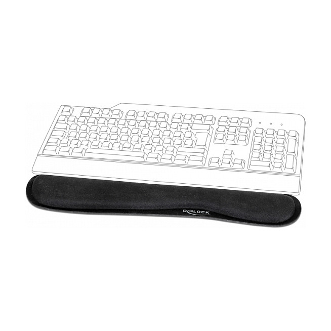 Wrist Rest Delock për Tastierë / Notebook - Zezë - 2