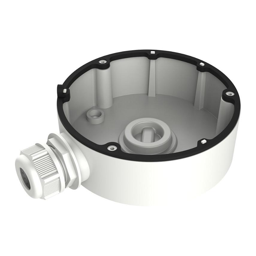 Mbajtëse për Kamera Hikvision DS-1280ZJ-DM18, Junction Box, Alumin, Ø111mm, Kapacitet 4.5kg, Waterproof - Bardhë
