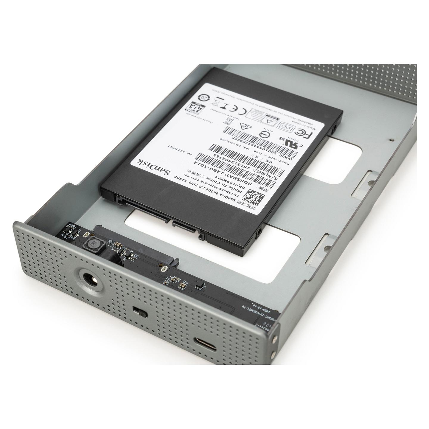 Këllëf për Disqe DIGITUS DA-71106-1, USB 3.0, SATA III, HDD/SSD 2,5" dhe 3,5", deri 16TB, Alumin - 6