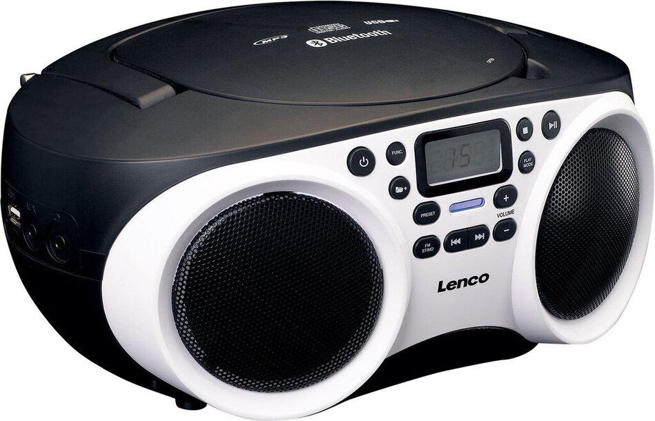Radio me CD Lenco SCD-501, FM, Bluetooth, USB, MP3 - Bardhë, Zezë