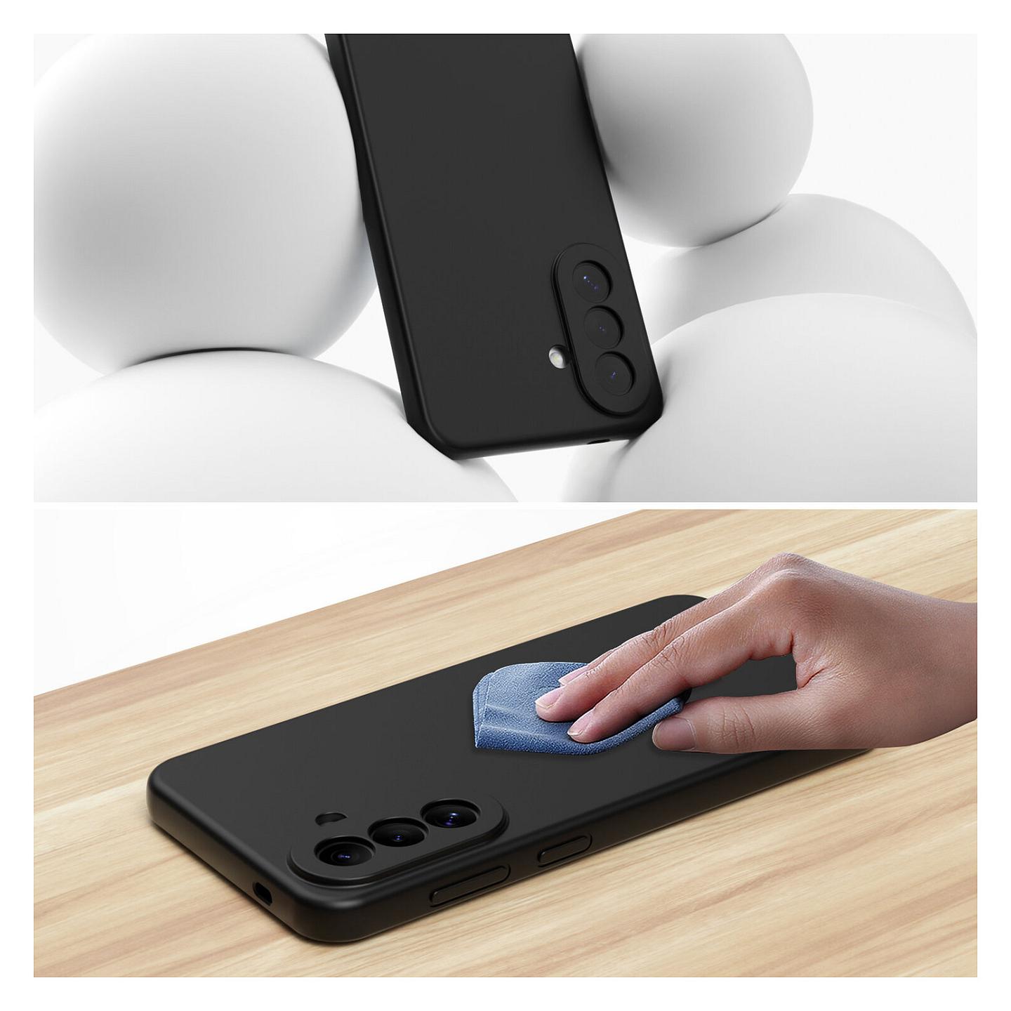Case për Telefon 4smarts Silicone Case Cupertino / Samsung Galaxy A57 5G / Silikon - Zezë - 3