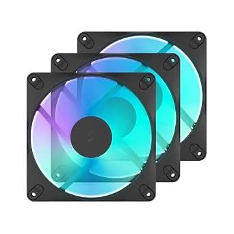 Ftohës për Kasë Fractal Design Dynamic 3-14 RGB, 140mm, 3-Pack - Zezë