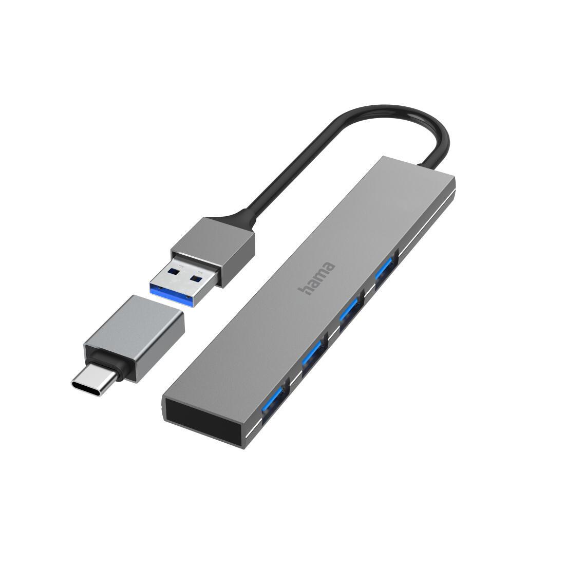 USB Hub Hama Prime Line / 4x USB-A 3.2 Gen 1 / USB-C Adapter - Hiri