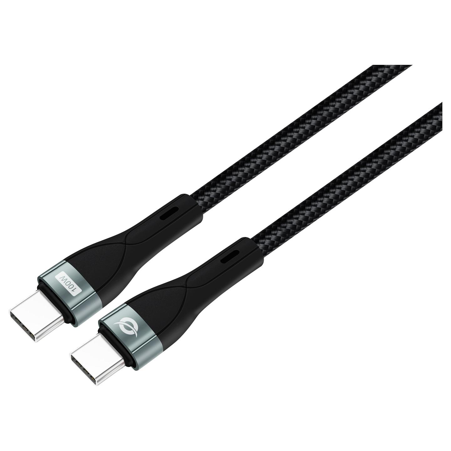 Kabllo USB Conceptronic ETTA01B20 / USB-C në USB-C / USB 2.0 / 100W / 2m - Zezë