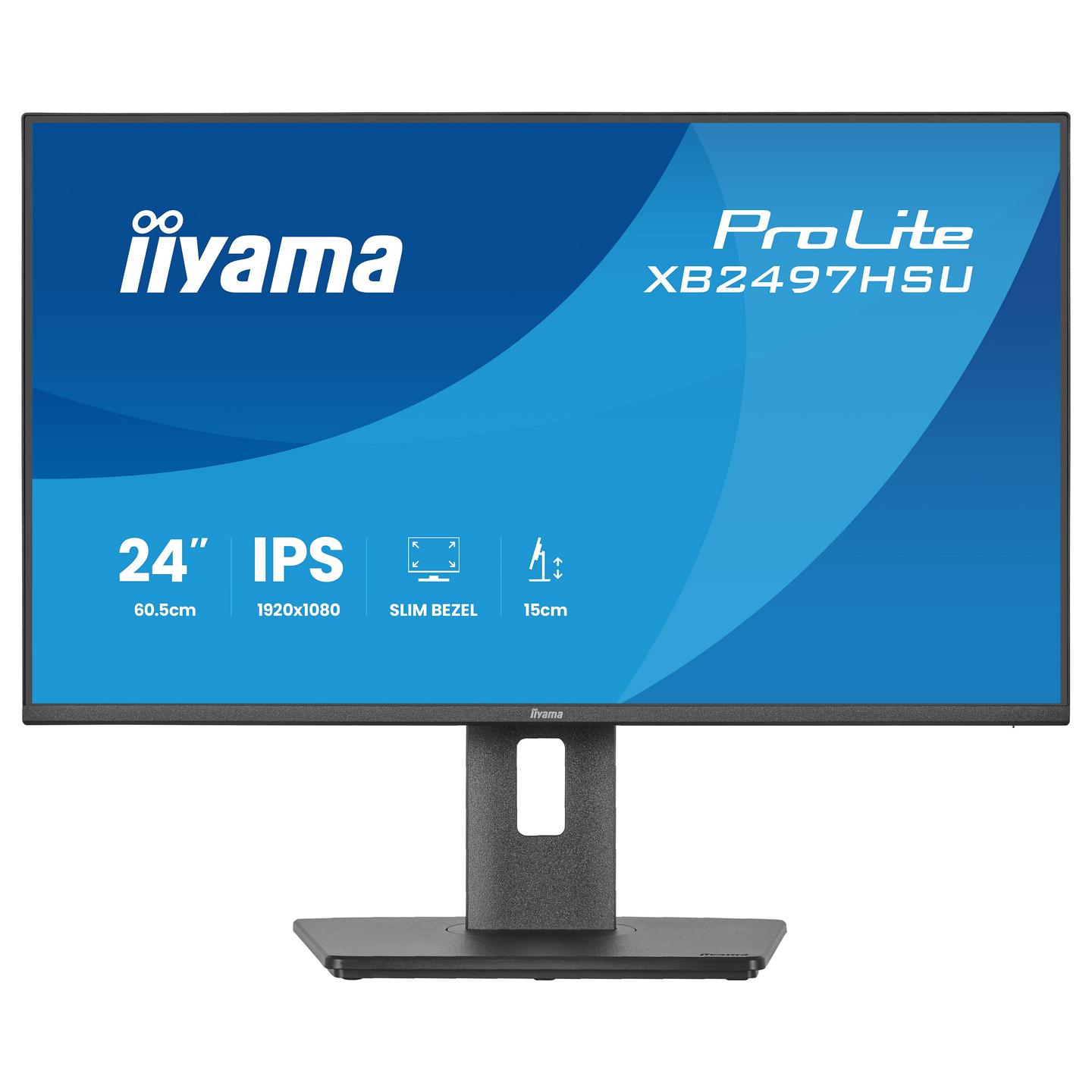 Monitor iiyama ProLite XB2497HSU-B1 / 23.8" / Full HD LED IPS / 100Hz / 4ms / HDMI+DP+USB - Zezë - 3
