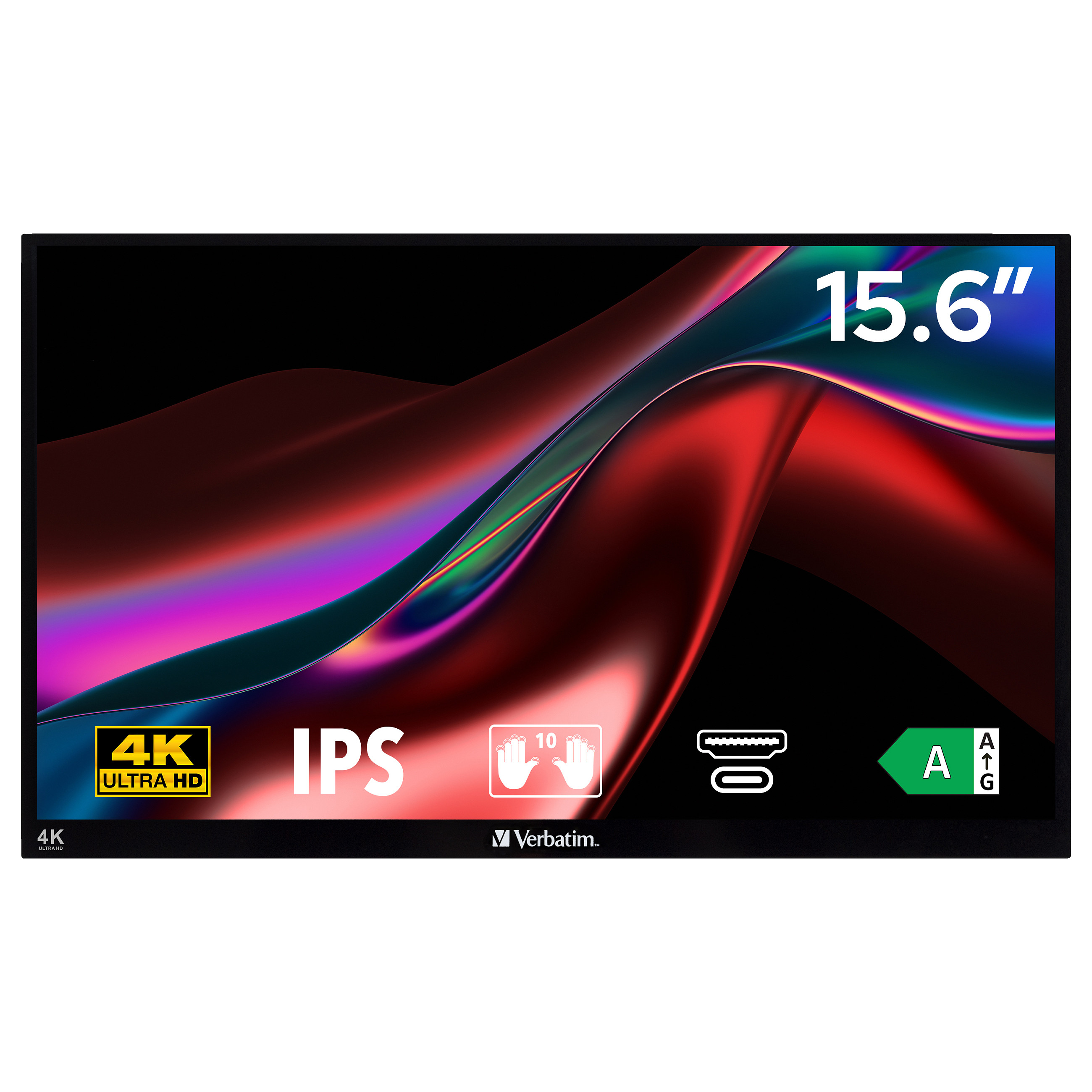 Monitor dytsor Verbatim PMT-15 / 15.6 Inch / 4K Ultra HD Touchscreen / 6ms / I zi - 3