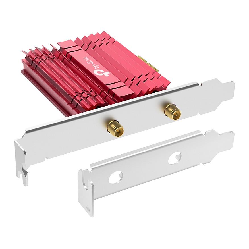 Kartë Rrjeti TP-Link Archer TXE75E, Wi-Fi 6E AXE5400, Tri-Band, Bluetooth 5.2, PCIe - Zezë/Kuqe - 3