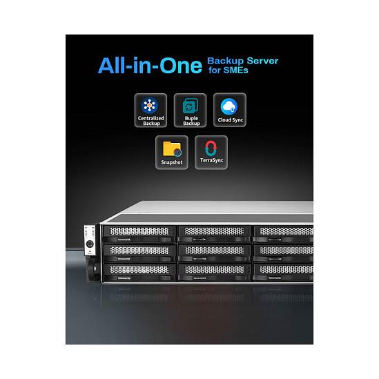 NAS TerraMaster U12-500 Plus, 12 Bay, Intel Core i7-1255U, 16GB DDR5, 2 × 10GbE, 2U Rackmount - Gri - 4