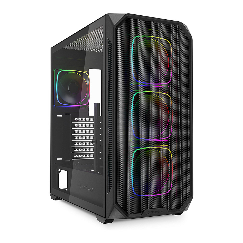 Kasë Sharkoon AK5M RGB ATX 1xMetal - Zezë - 1