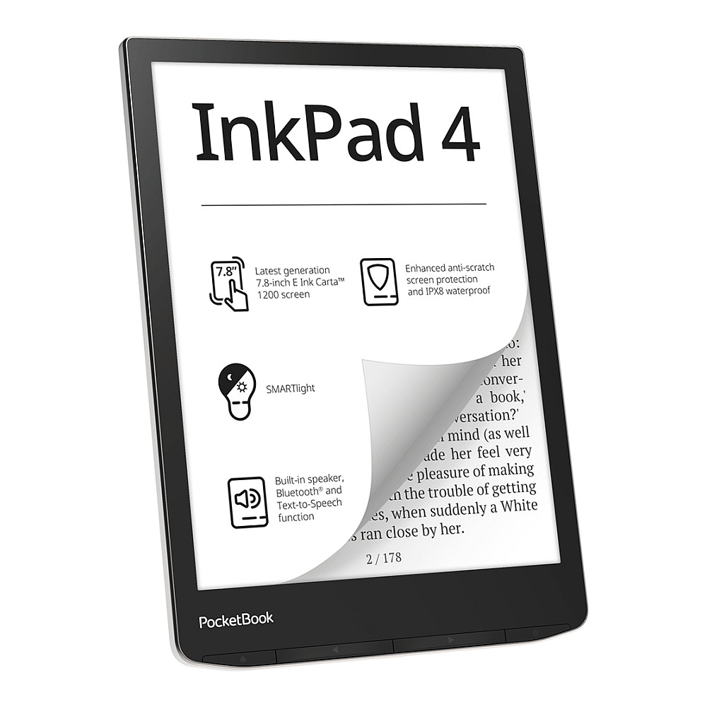 E-book PocketBook InkPad 4 / 7.8" / 32GB – Argjendi - 6
