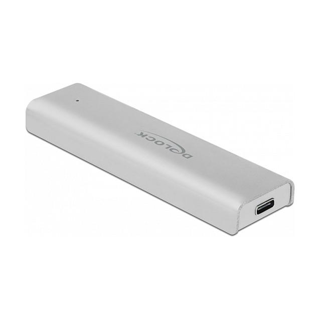 Këllëf për SSD Delock 42634, M.2 NVMe PCIe, USB-C 3.2 Gen 2, 10Gbps, Realtek RTL9210 - Argjend
