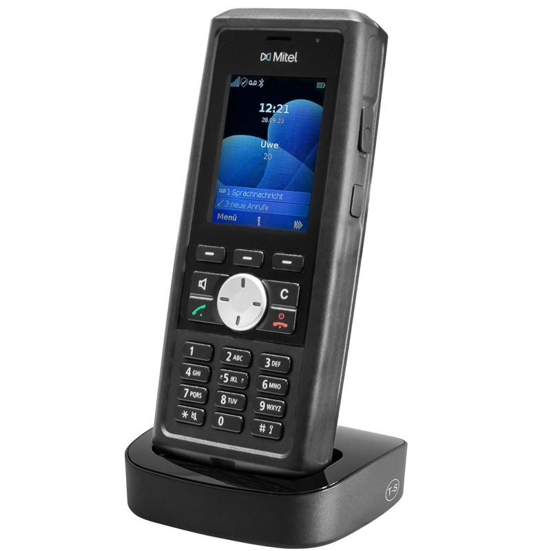 Telefon VoIP Mitel 732d DECT Set, Ekran TFT me Ngjyra 2.4", Bluetooth 5.0, USB-C, IP65, Alarm Emergjence - Zezë