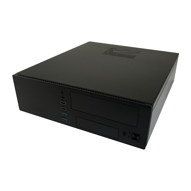 Kasë PC LC-Power LC-1406MB-TFX-ON / Micro Tower / Micro-ATX + Mini-ITX / 80mm Fan Support / 2.5"/3.5" HDD / TFX PSU - Zezë - 4