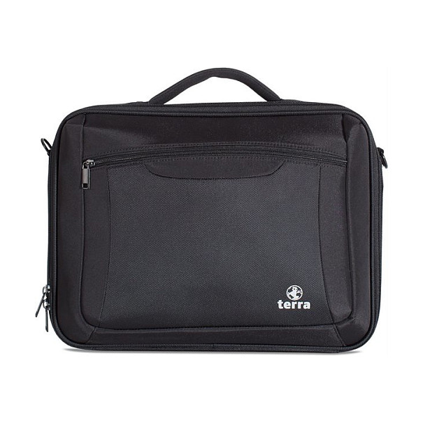 Çantë për laptop TERRA PRO811 / Notebook Bag / 13.3" / Polyester / Notebook + Document Compartment / Front Accessory Pocket / Padded Handle / Shoulder Strap / Trolley Strap - Zezë