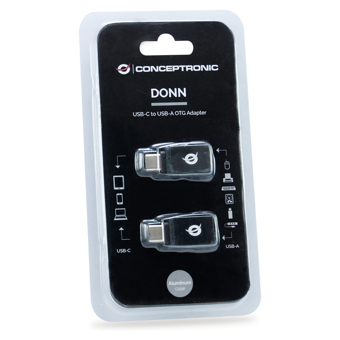 Adapter Conceptronic DONN03G, USB-C Mashkull në USB-A Femër, USB 3.1 Gen 1, 5Gbps, 2 copë - Gri - 5