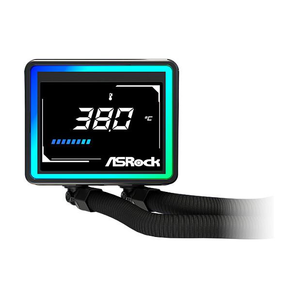 Ftohës për procesor ASRock Challenger 360 Digital / 360mm / AIO / ARGB / LCD - Zezë - 5