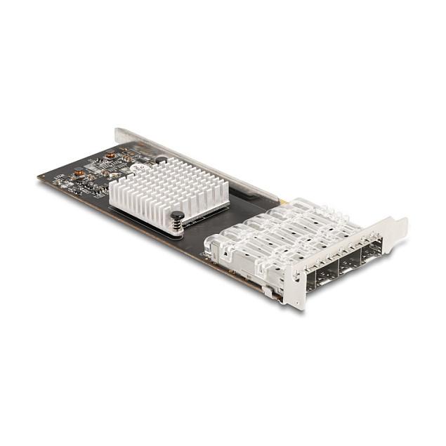 Karta të Rrjetit Delock 88342 / PCIe 2.1 x4 / 4x Gigabit LAN SFP / 1000Mbps / Intel i350 / Low Profile - 2