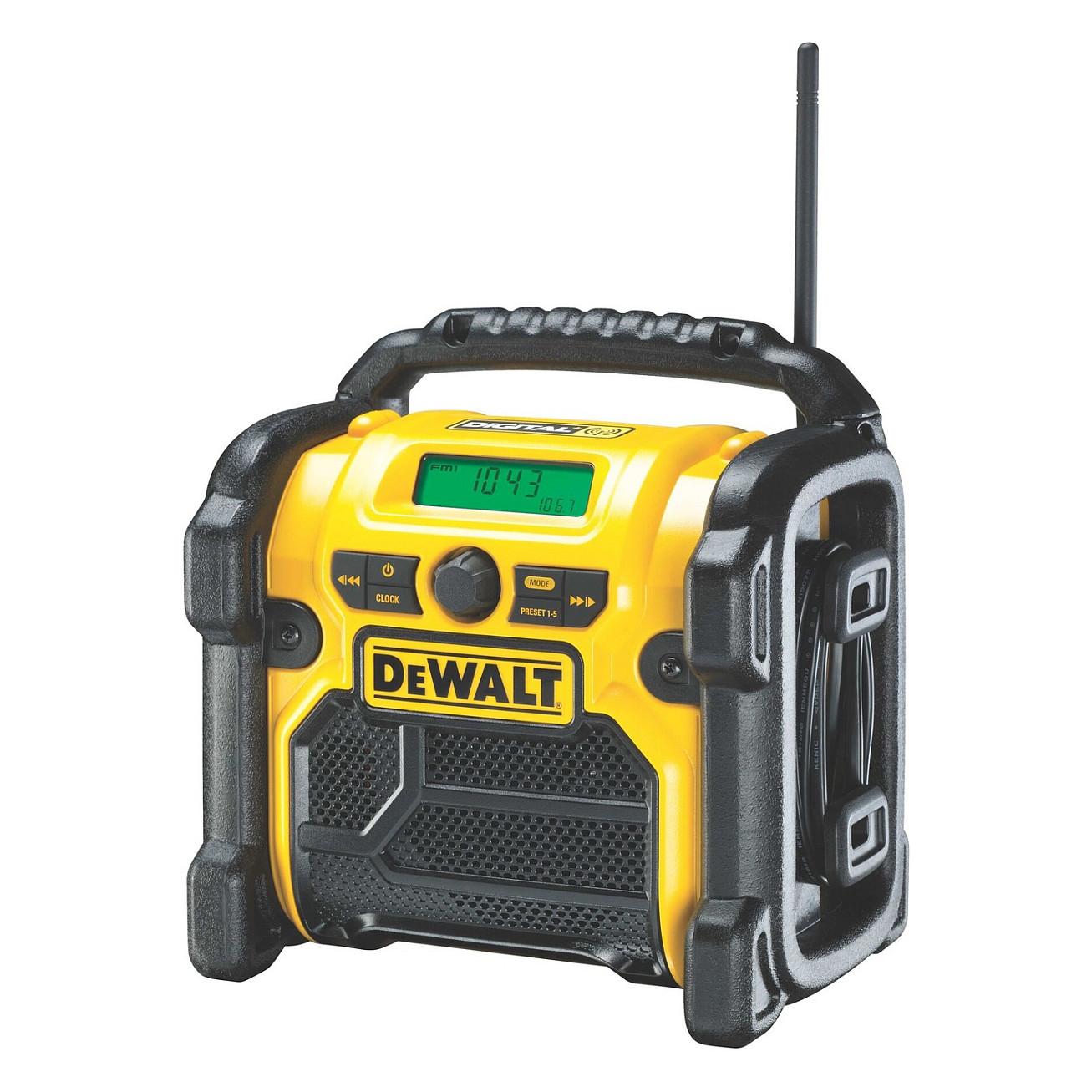 Radio DeWALT DCR020-QW, 10.8-18V, DAB+/FM, AUX, USB - Verdhë/Zezë