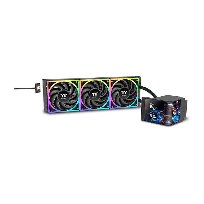 Ftohës për Procesor 360mm Thermaltake MAGCurve 360 Ultra All-In-One Liquid Cooler System ARGB – Zezë - 1