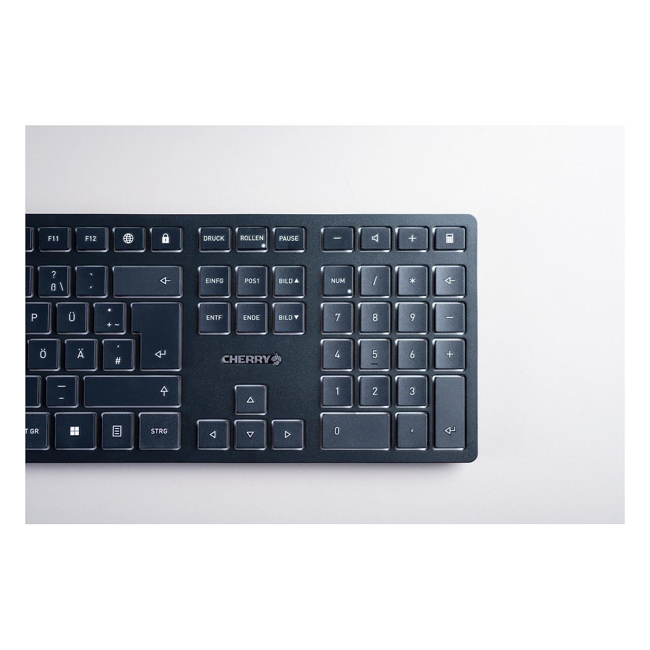Tastierë pa kabllo CHERRY KW 9100 SLIM / AZERTY / 108 Taste / RF Wireless + Bluetooth - Zezë - 8