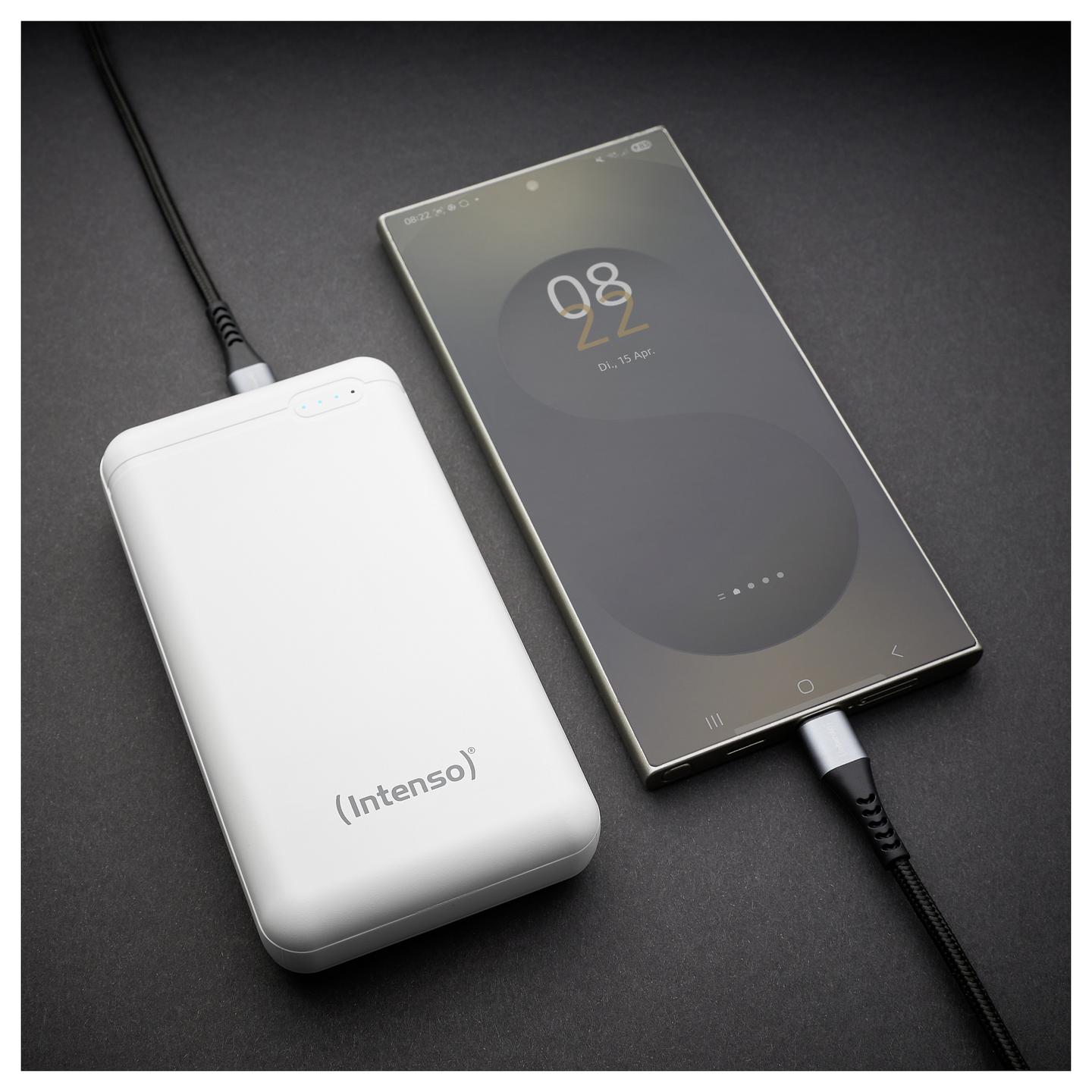 Powerbank Intenso XS20000, 20000mAh, USB-A, USB-C, Micro-USB - Bardhë - 7