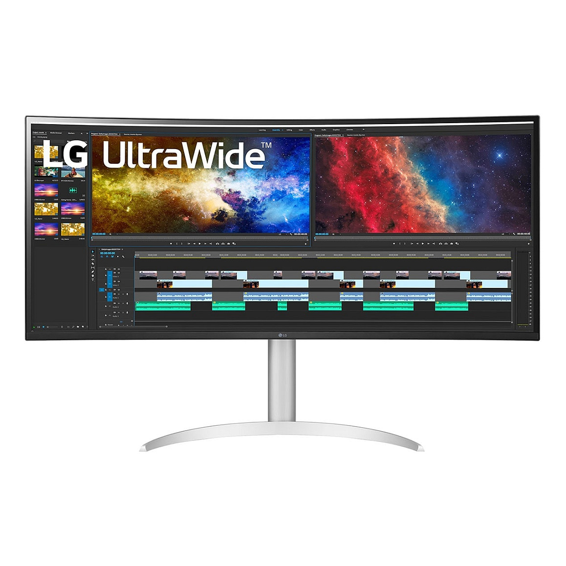 Monitor LG 38BQ85C-W / 37.5" / UltraWide WQHD+ IPS / 75Hz / 5ms / HDMI+DP+USB-C+USB - Bardhë/Argjend