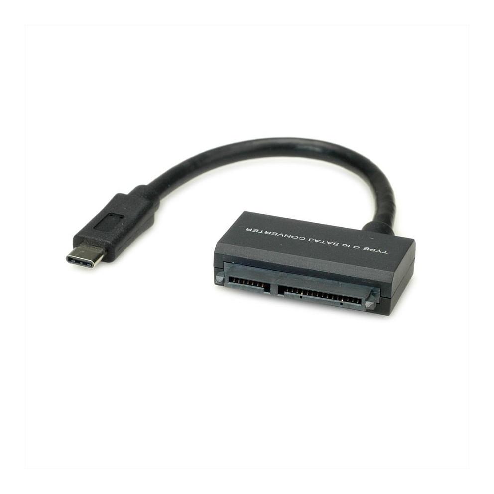 Adapter VALUE 12.99.1051, USB 3.2 Gen 1, USB-C në SATA, për HDD/SSD 2,5", 6Gbps, 1m - Zezë