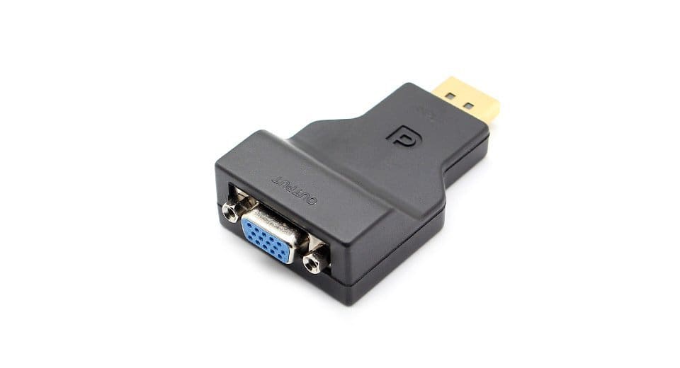 Konverter Display Port / Mashkull në VGA Femer / I zi - 5