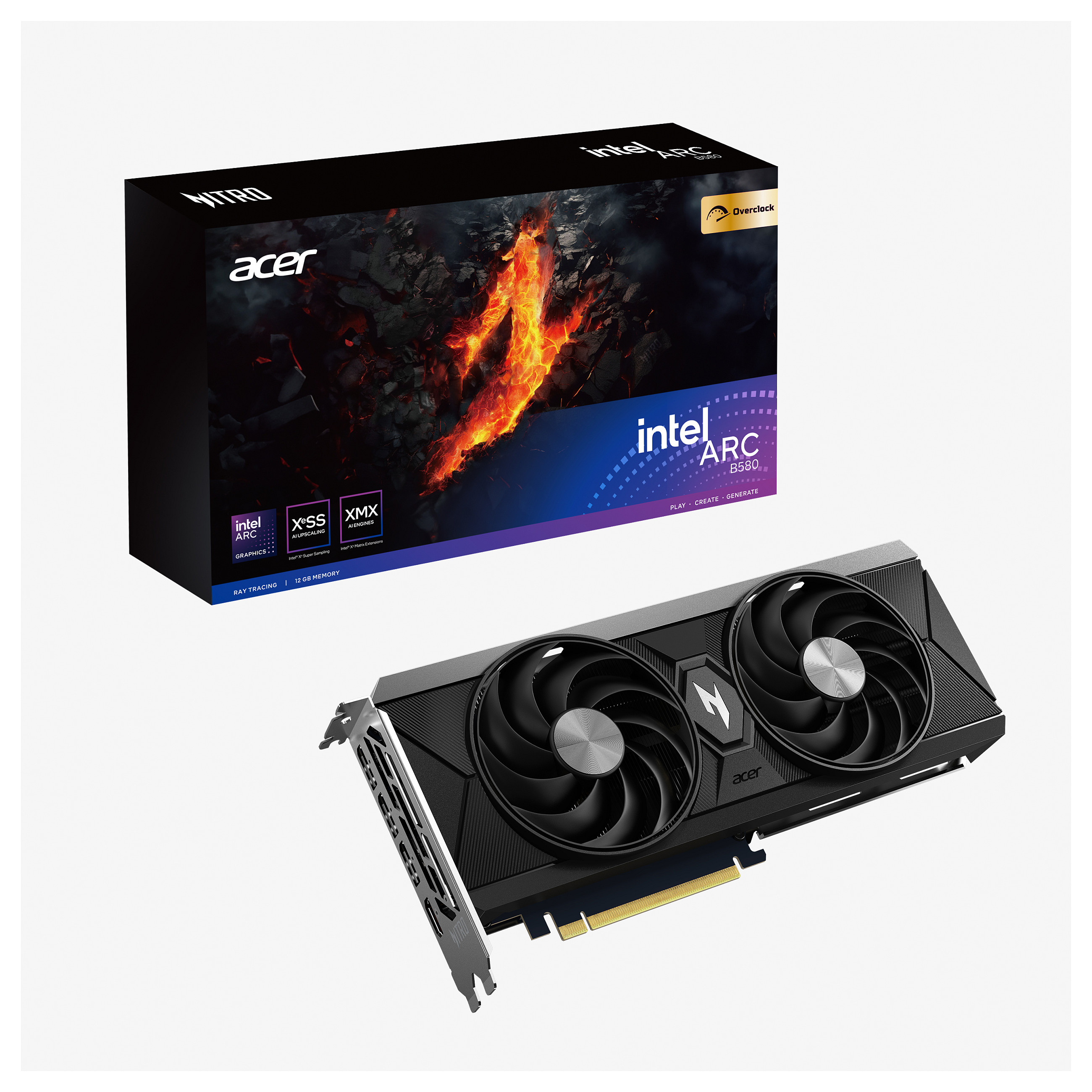 Kartelë Grafike Intel Arc B580 / 12GB GDDR6 / 192-bit / Acer Nitro OC