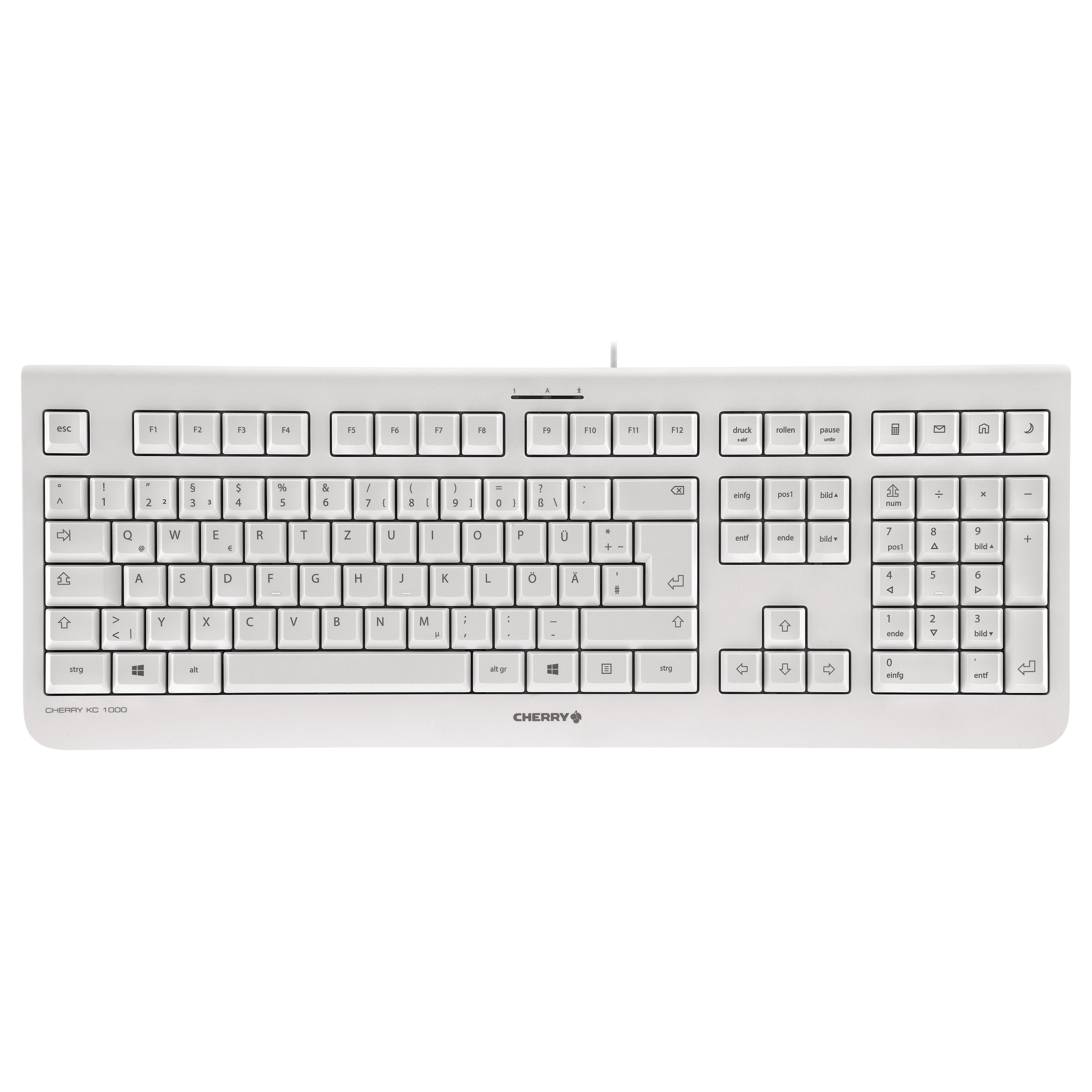 Tastierë me kabllo CHERRY KC 1000 / QWERTY / 105 Taste / USB - Gri