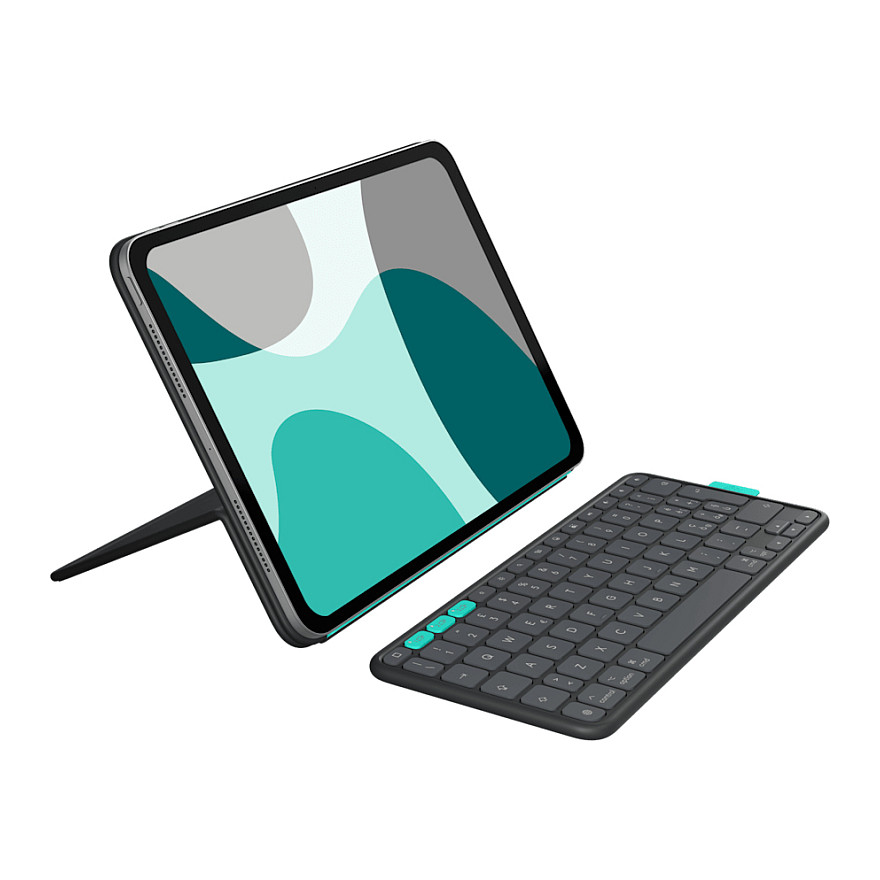 Tastierë Pa kabllo Logitech Flip Folio / AZERTY / French - Grafit