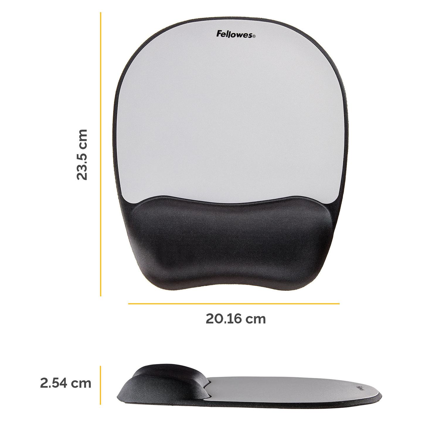 Mauspad Fellowes Memory Foam / 9175801 / Mbështetje për Kyçin e Dorës / Memory Foam / Bazë kundër rrëshqitjes – Zezë/Gri - 2
