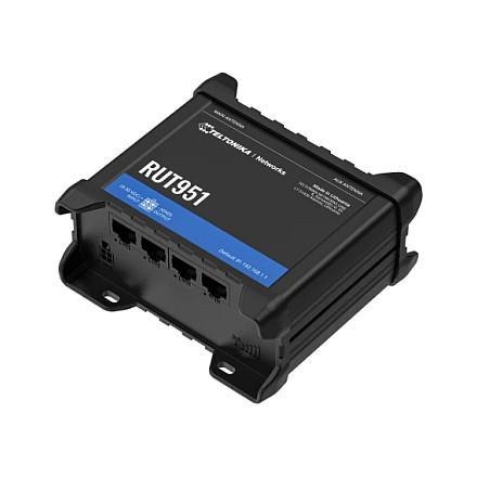 Teltonika, RUT951, Ruter Industrial, Wi-Fi 4, N300, Single-Band, 4G LTE Cat 4, Dual SIM, 4× Fast Ethernet 10/100Mbps – Zezë - 3