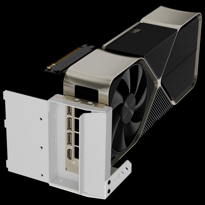 Mbajtës Vertikal për Kartelë Grafike APNX Vertical GPU Holder Kit 2 / PCIe 5.0 x16 Riser / APNX V1 - Bardhë