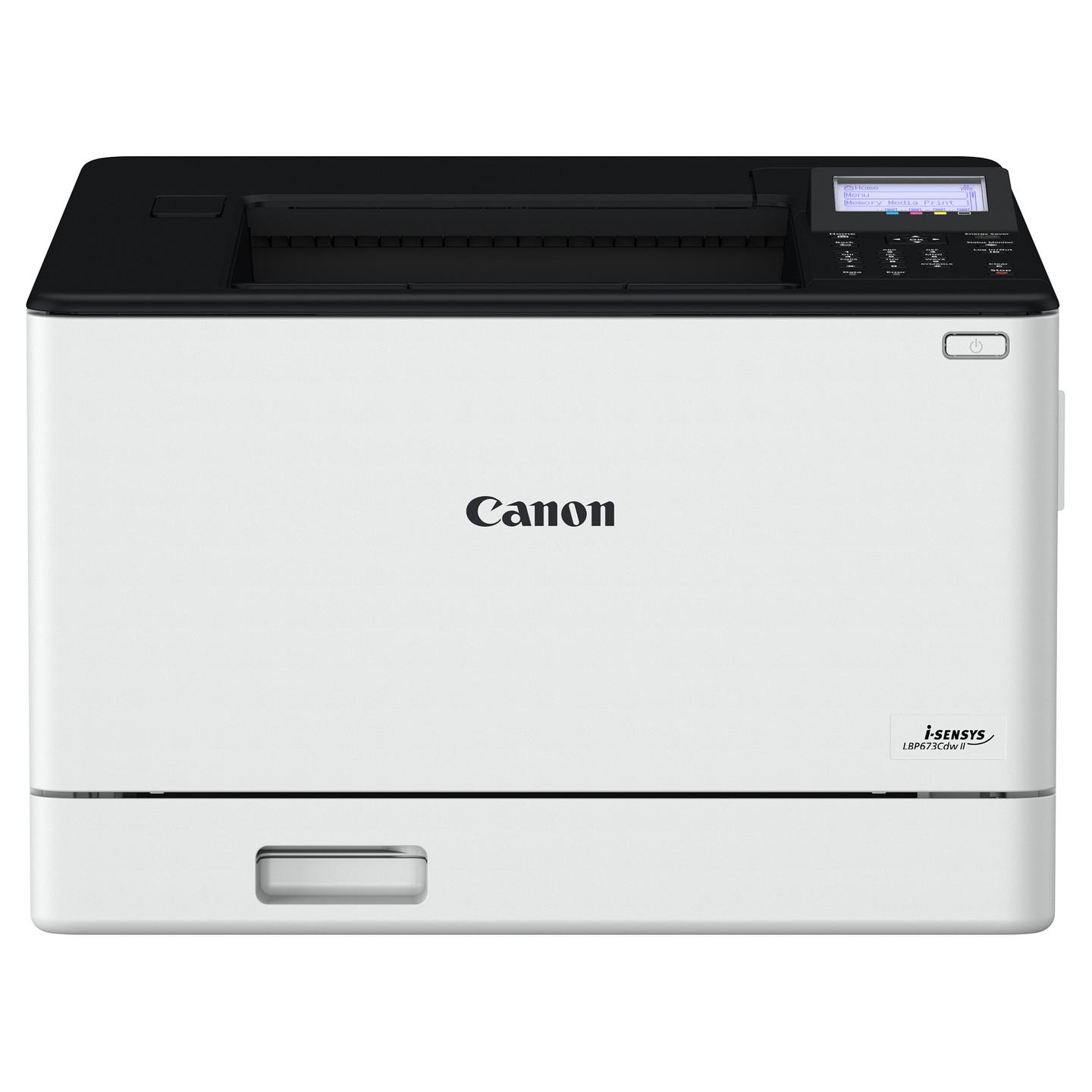 Printer Laser Canon i-SENSYS LBP673Cdw II, me Ngjyra, A4, 33 faqe/min, Duplex, Wi-Fi, Ethernet, USB - Bardhë