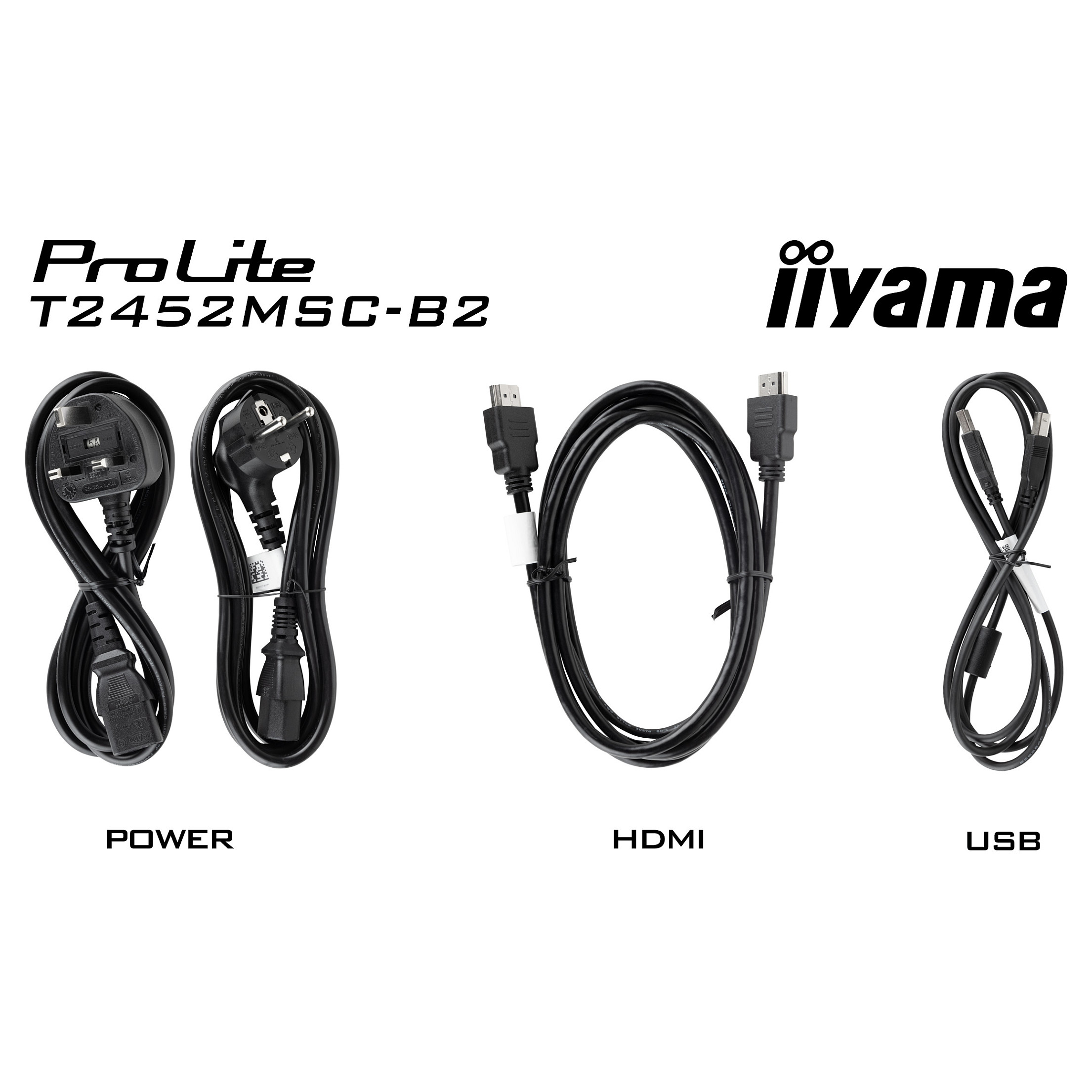 Monitor iiyama ProLite T2452MSC-B2 / 24"/ Full HD IPS / Touch / 120Hz / 5ms / HDMI+USB+DP - Zezë - 16