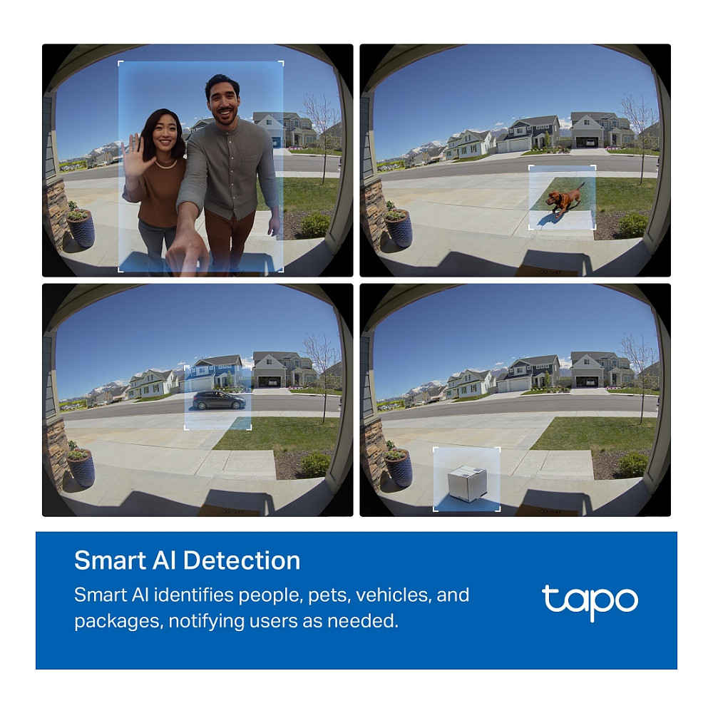 Kamerë Sigurie IP CCTV TP-Link Tapo D235 / Video Doorbell / 5MP / 2560×1920 / Wi-Fi / IP66 - Bardhë/Zezë - 4